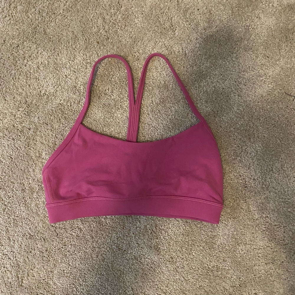 Lululemon Flow Y Nulu Bra, Pink Lychee